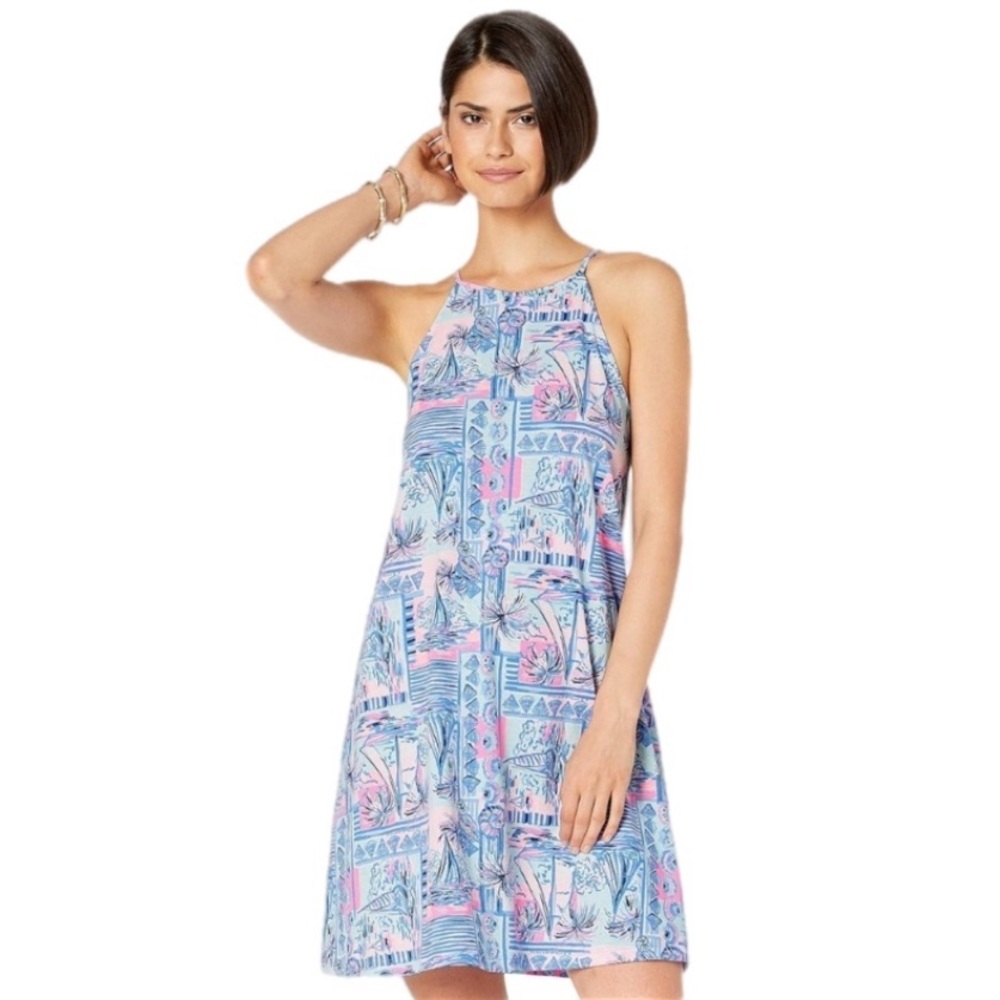 🌺 Lilly Pulitzer Margot Dress | Whisper Blue Yeah Buoy | Women’s Size S - EUC